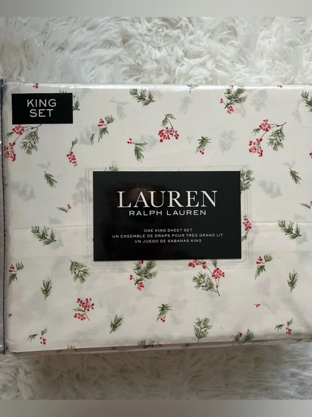 Lauren Ralph Lauren, 100% cotton king sheet set botanical print